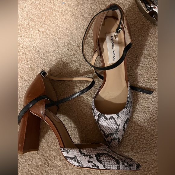 Antonio Melani snake print heels size 9 - Picture 4 of 4